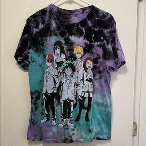 My Hero Academia Anime Graphic Tie Dye T-Shirt Unisex Size Small